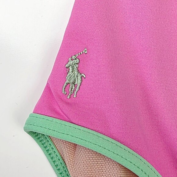 Ralph Lauren Pink and Green One Piece Swimsuit - Picture 7 of 10